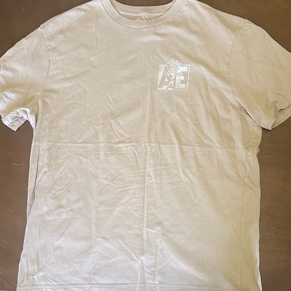 American Eagle Outfitters Men's Beige Short Sleeve Tee